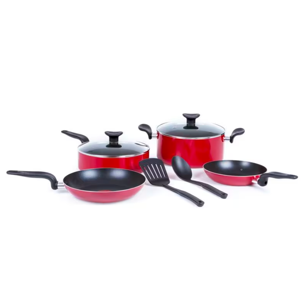 BATERÍA T-FAL EASY CARE 8 PIEZAS ROJO