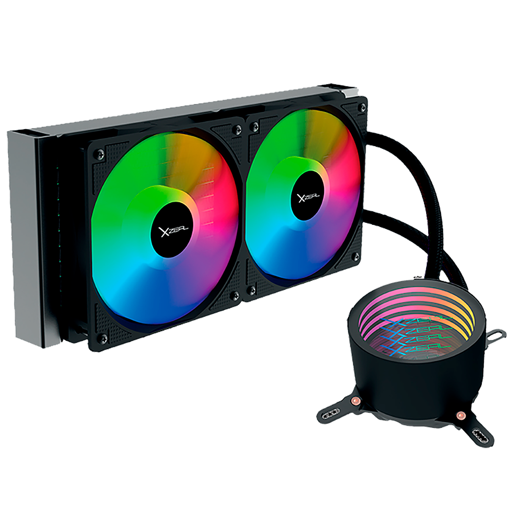 ENFRIAMIENTO LIGUIDO RGB XZEAL XZCO410B 2 VENT 240MM 2000RP