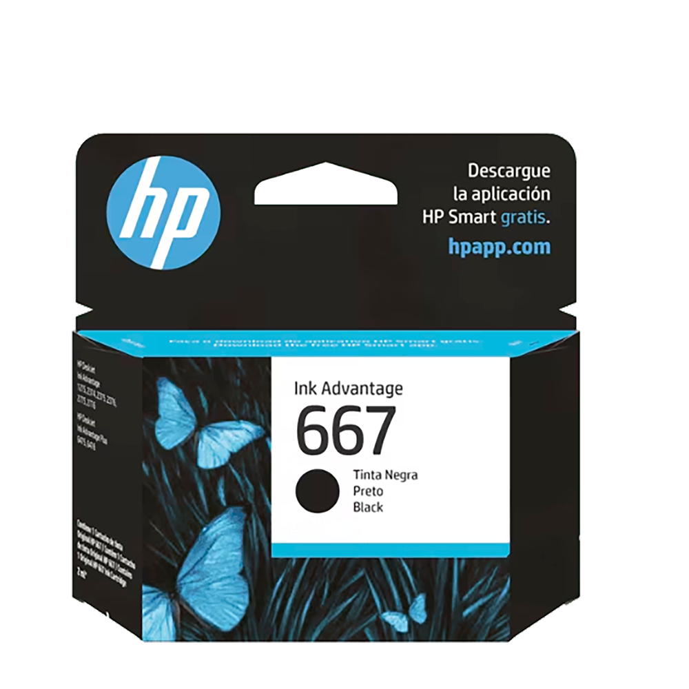 CARTUCHO DE TINTA HP INK 667 NEGRO