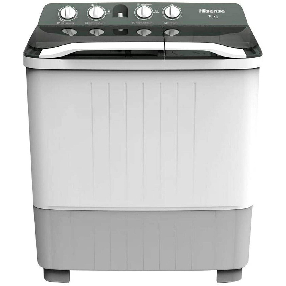 LAVADORA HISENSE 16 KG 2 TINAS BLANCA MODELO WSA1604P