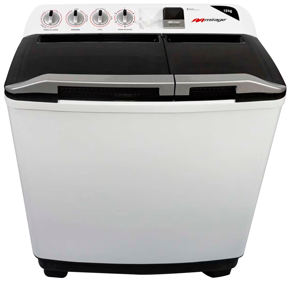 LAVADORA MIRAGE SEMIAUTOMÁTICA 13 KG 2 TINAS LMS013M BLANCO