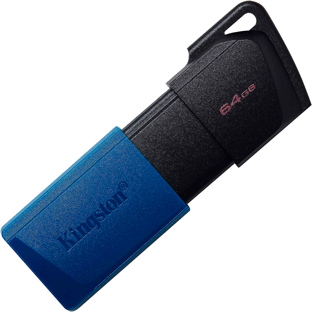 USB KINGSTON 64GB (DTXM/64GB) AZUL/NEGRO