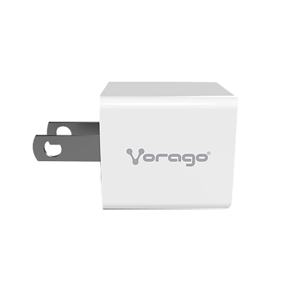 CARGADOR VORAGO PARA PARED AU-105 CON 1 PUERTO USB BLANCO