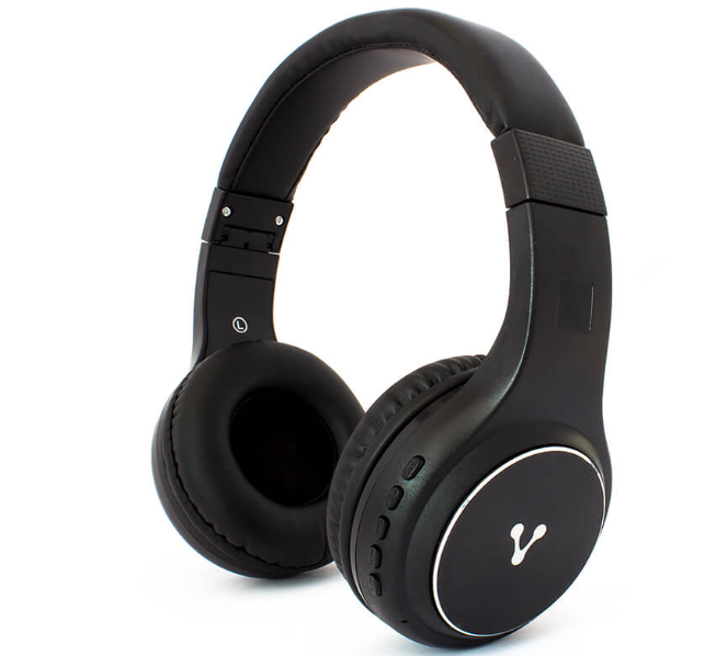 AUDIFONOS DIADEMA VORAGO HPB-300 INALAMBRICO CON BLUETOOTH NEGRO