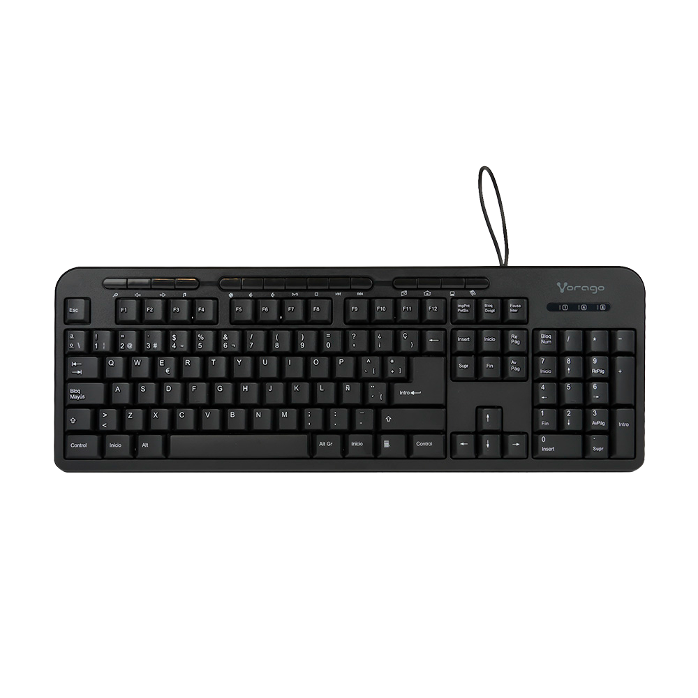 TECLADO VORAGO KB-204 NEGRO