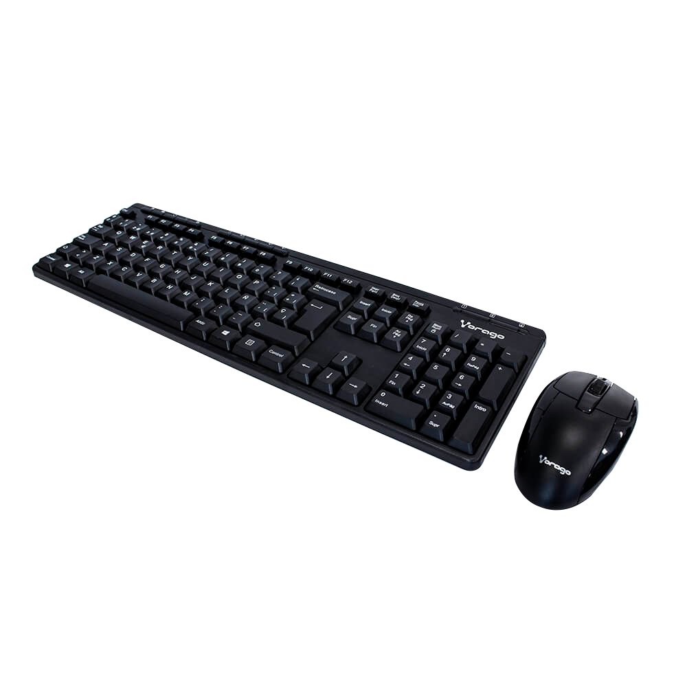 KIT DE TECLADO MOUSE KM-104 105 TECLAS NEGRO