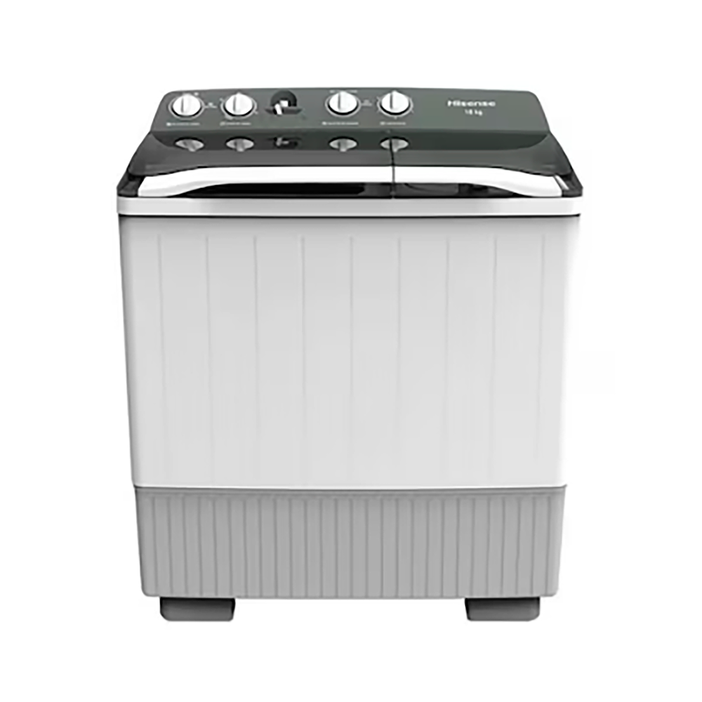 LAVADORA HISENSE DE 18 KG DOS TINAS WSA1803P BLANCO