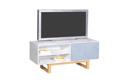PORTA TV GOMKRA MODELO LAGOS COLOR BLANCO