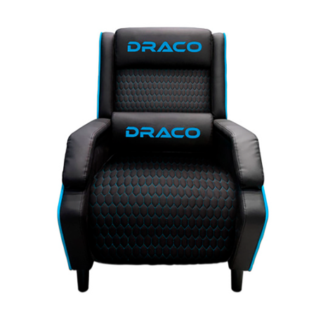 SOFÁ RECLINABLE DRAGON XT NEGRO-AZUL