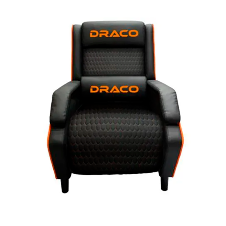 SOFÁ RECLINABLE DRAGON XT NEGRO-NARANJA