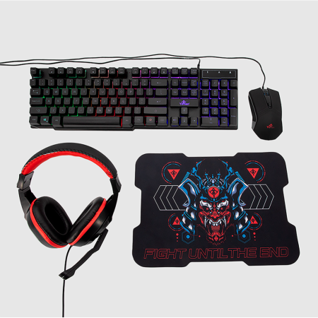 KIT GAMER YEYIAN YKH-20707 HYDRA TECLADO+MOUSE+AUDÍFONOS+MOUSEPAD