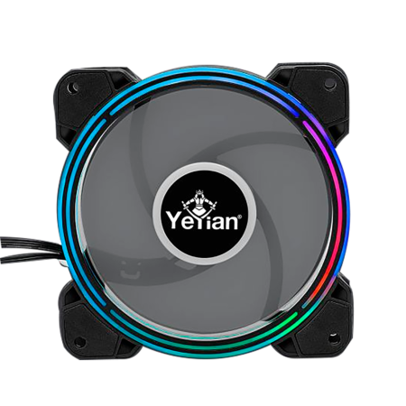 KIT DE 3 VENTILADORES YEYIAN YCF-3KFS-01 CON TIRAS DE LUZ