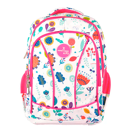 MOCHILA ESCOLAR INFANTIL BROOKLYN PC-085317 FLORES