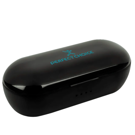 AUDIFONOS PERFECT CHOICE INALAMBRICOS BT TRUE WIRELESS EXTRA BASS PC-116523 COLOR NEGRO