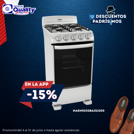 ESTUFA MABE 50CM PLATA MERCURY EM5030BAIS1