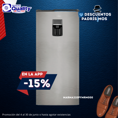 REFRIGERADOR MABE 8 PULGADAS RMA210PYMRM0 INOX