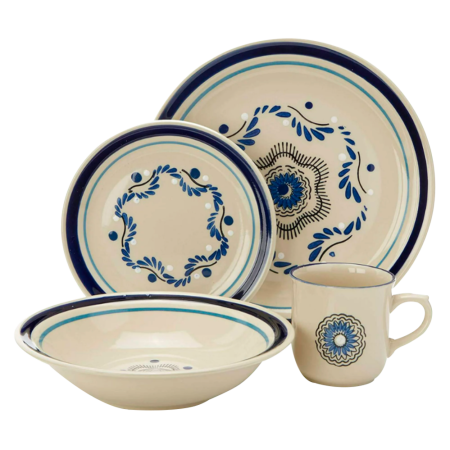 VAJILLA SANTA ANITA ATLIXCO 16 PIEZAS