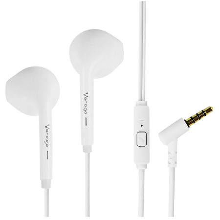 AUDIFONOS VORAGO ALAMBRICO MODELO EP-201-V2-WH COLOR BLANCO