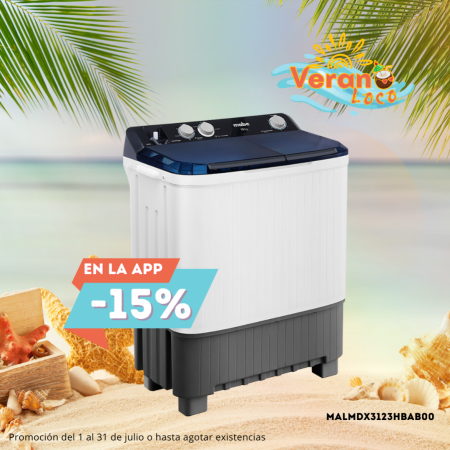 LAVADORA MABE 13KG 2TINAS LMDX3123HBAB BLANCO