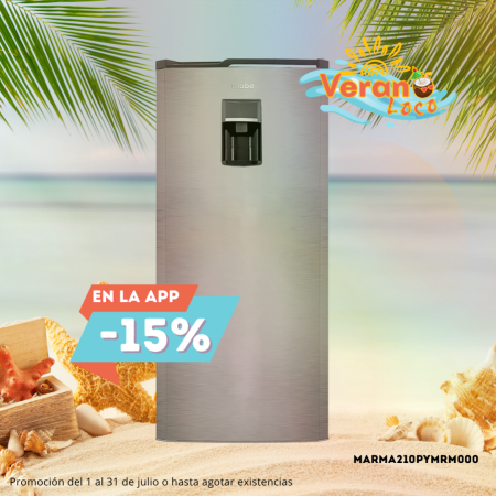 REFRIGERADOR MABE 8 PULGADAS RMA210PYMRM0 INOX